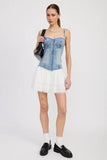 MINI CORSET DENIM DRESS