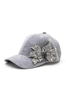 Beaded Flower Suede Fashion Cap