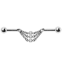 316L Stainless Steel Jeweled Triple Chain