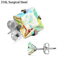 Pair of 316L Stainless Steel Aurora Borealis