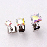 Pair of 316L Stainless Steel Aurora Borealis