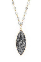 Beads & Precious Stone Pendant Necklace