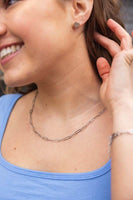 Luxe Flower Studs - Silver