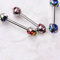316L Surgical Steel Nipple Bar with Multi