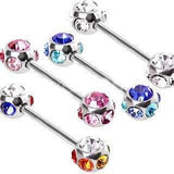 316L Surgical Steel Nipple Bar with Multi
