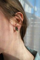 Leaf Studs - Dark Green
