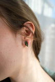 Leaf Studs - Dark Green