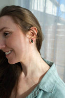 Leaf Studs - Dark Green