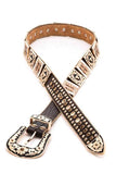 Long Horn Concho Crystal Western Belt