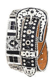 Long Horn Concho Crystal Western Belt