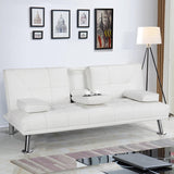 Adjustable Convertible Sofa Bed with Cup Holders