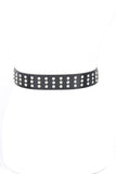 Engraved Buckle Crystal Metallic Belt
