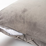 Diamond plaid velvet pillowcase