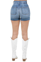 Willow Studded Denim Short in Medium Wash