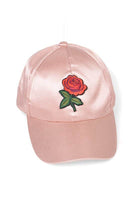 Rose Embroidered Fashion Satin Cap