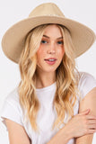 Aztec Jacquard Ribbon Straw Fedora Hat