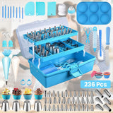236-Pieces: Cake Decorating Kit Baking Tool with Piping Tips Couplers