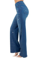 Camilla Rhinestone Wide Leg Jean