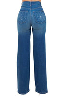 Camilla Rhinestone Wide Leg Jean