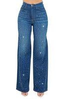 Camilla Rhinestone Wide Leg Jean