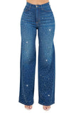 Camilla Rhinestone Wide Leg Jean