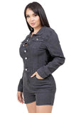WOMEN FASHION DEMIN ROMPER