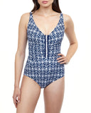 Profile by Gottex Ruched Tummy-Control One-Piece Swimsuit, Size 10