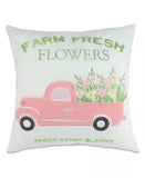 Arlee Home Fashions Welcome Spring Decorative Pillow, 18 X 18 - White