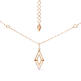 14K Yellow Gold 1/4 Cttw Diamond Double Triangle Geometric 18" Pendant Necklace (G-H Color, SI1-SI2 Clarity)
