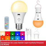 E27 Screw Base Tri-Color RGB Timer-Controlled Dimmable Bulb