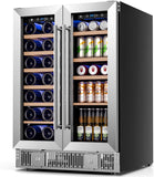 24 Inch Dual Zone Wine Fridges Cooler Beverage Refrigerator W51115
