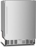 Kismile 24 Inch Built-In Double Drawer Refrigerator, 5.0 Cu.Ft Under Counter Beverage Fridge for Wine & Beer, Stainless Stee