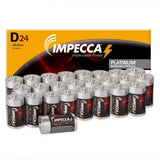 24-Pack: Impecca Alkaline D LR20 Platinum Batteries