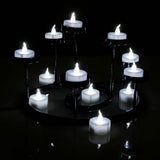 24-Pack: White LED Tealight Timer Candles Battery Operated Flameless Smokeless