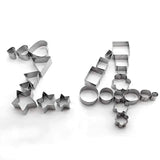 24-Piece: Stainless Steel Cookie Cutters Set