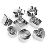 24-Piece: Stainless Steel Cookie Cutters Set