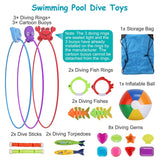 24-Pieces: Diving Toys Swimming Pool for Aged 3+ Years Old