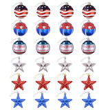 24-Pieces Set: Hanging Ornaments Ball Star Patriotic