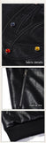 Retro Street Maillard PU Leather Color Rivet Coat