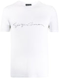 Giorgio Armani Men Asv Stretch-Viscose T-Shirt With Signature Logo