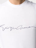 Giorgio Armani Men Asv Stretch-Viscose T-Shirt With Signature Logo