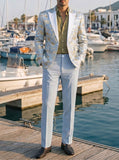Mens Banquet Dress Gold-Embossed Suit Set