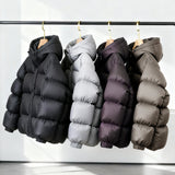 Men's Casual Loose-Fitting Hooded Down Jacket