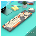 Cross-border 18-Step Crossing W1060 24G Wireless Three-Piece Color Keyboard And Mouse Set