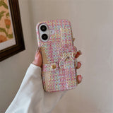 Woven-pattern Heart-shaped Cardholder
