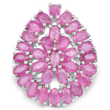 8.10 Carat Genuine Ruby .925 Sterling Silver Ring