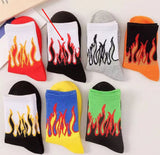 Best-selling Street-style Influencer Fashion Brand Flame-patterned Mid-calf Socks