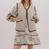 Autumn Winter Women's Cotton Padded Vest With Designer Style