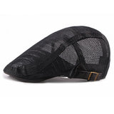 Men's And Women's Identical Single-color Mesh Lightweight And Breathable Adjustable Fashionable Retro Style Forward Hat, Suitable For Daily Commuting, Versatile And Versatile Beret.
