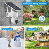 2.4G Wifi Solar Wireless 1080P Surveillance Camera with Flood Light Night Vision